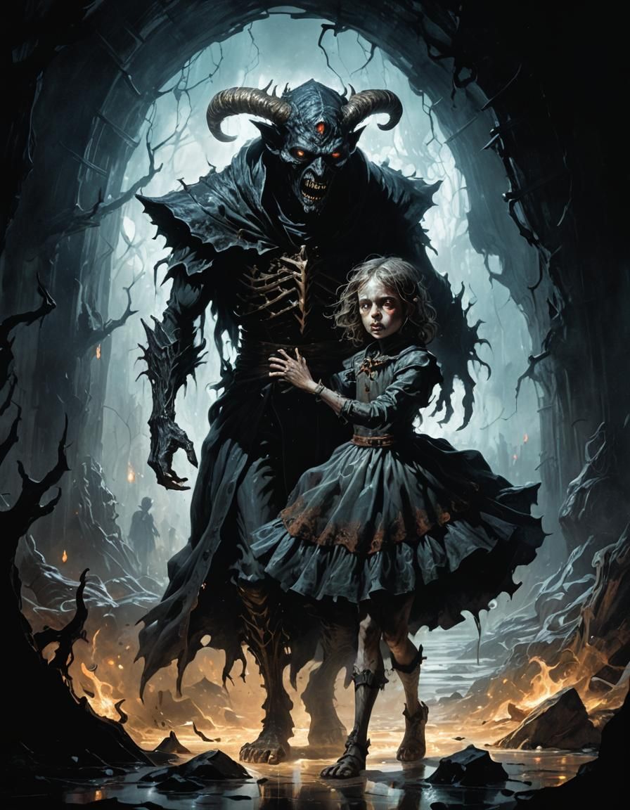 Frightened Child's Flight: Dark Fantasy Horror