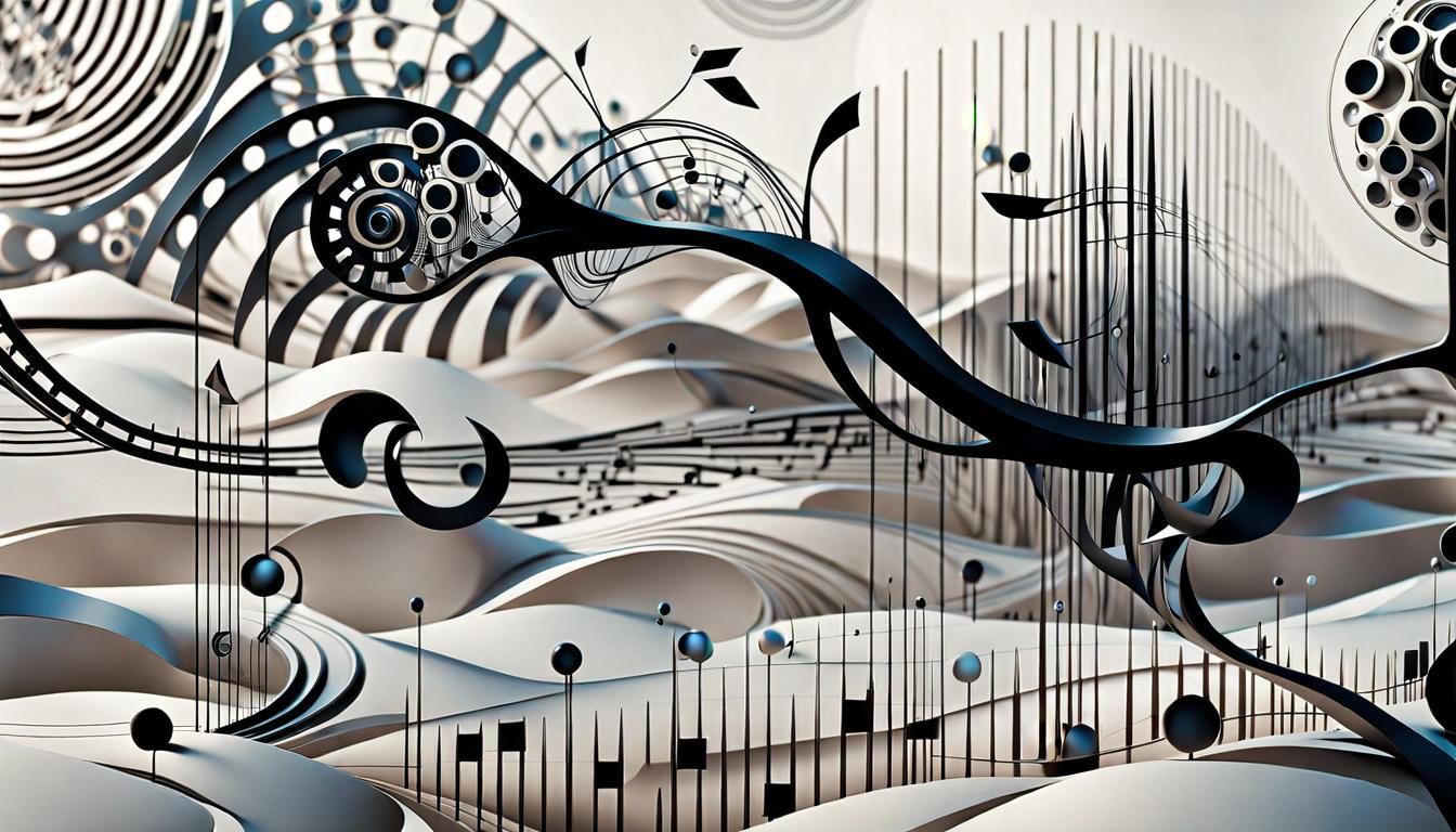 Futuristic Graphic Notation with Geometric Shapes