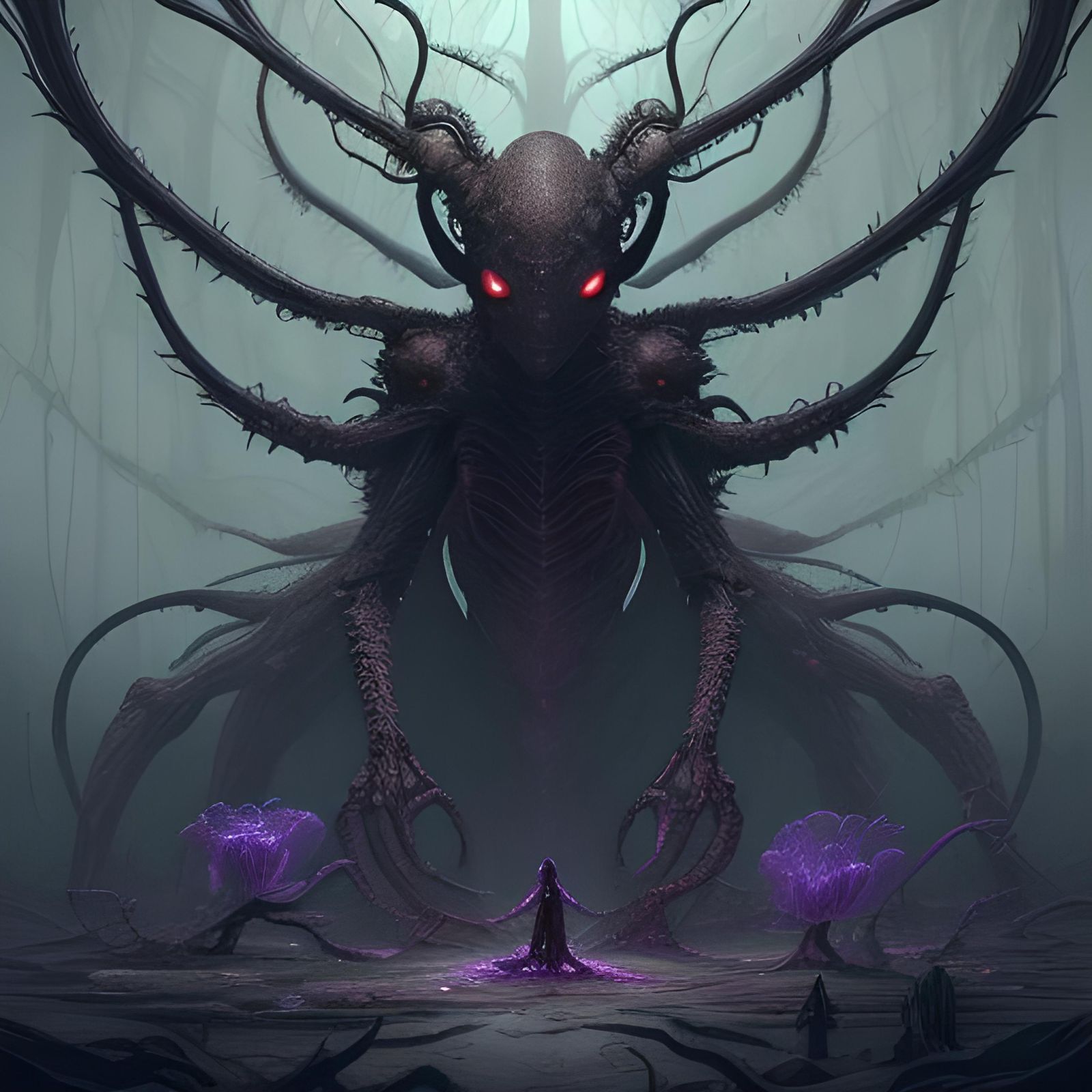 Alien Terrarium with Spore-Producing Hivemind