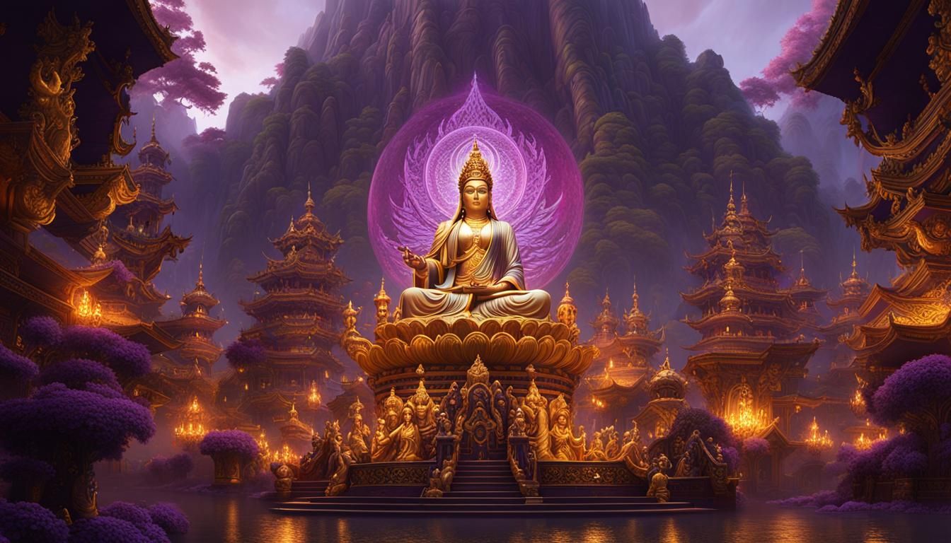Samantabhadra Bodhisattva: Dark Fantasy Concept Art