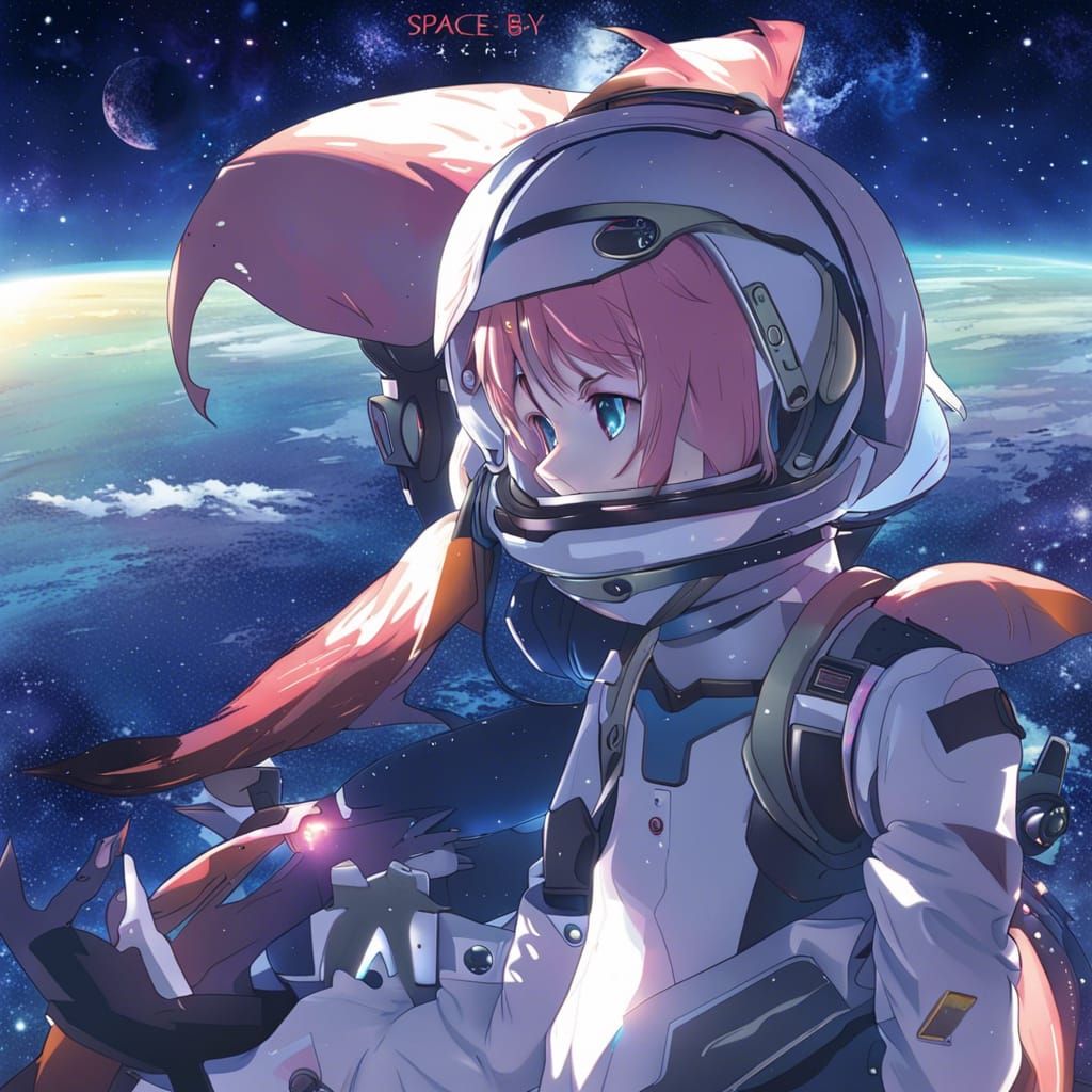 Anime Style Space Scene: Manga Key Visual
