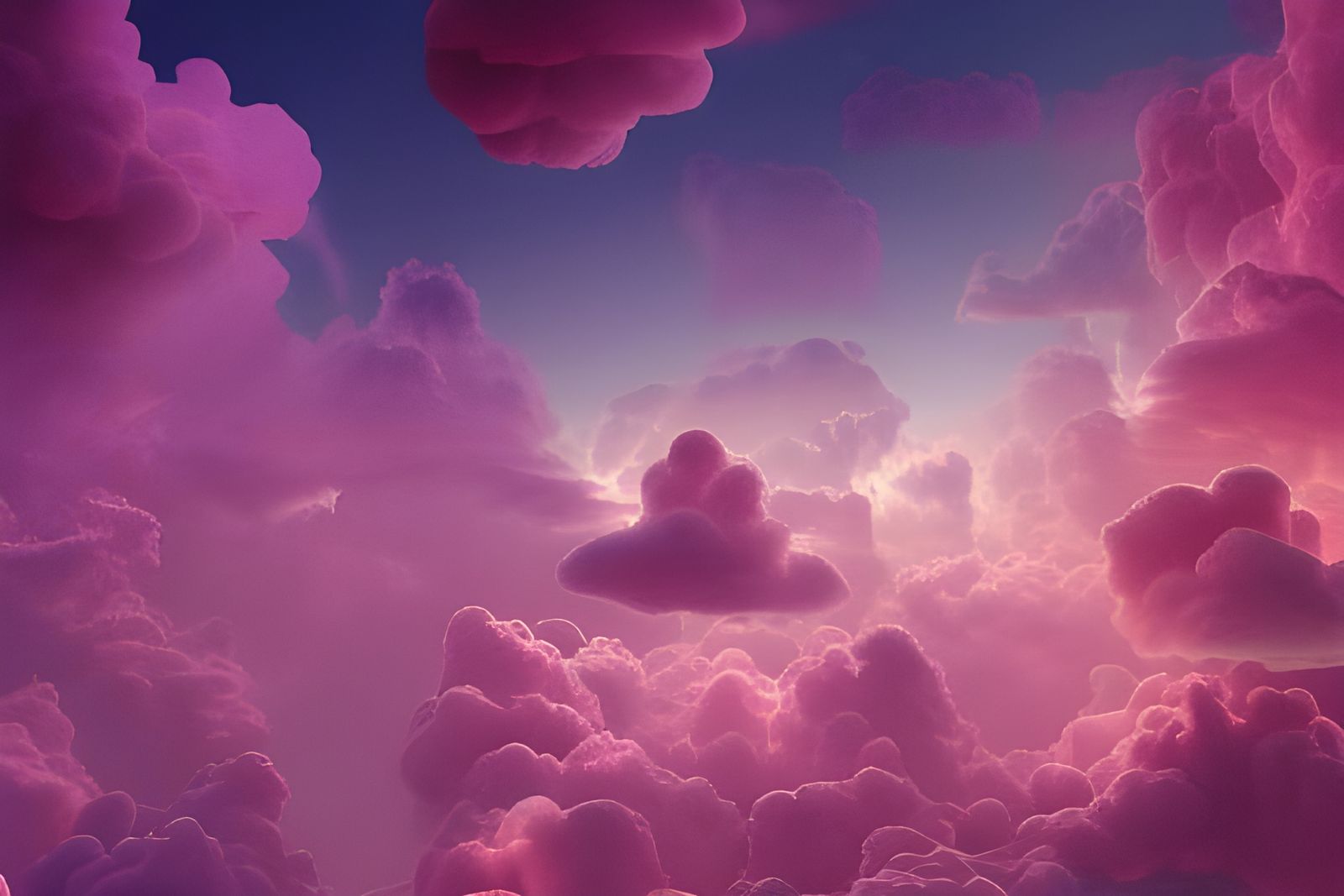 Magical Pink Jellyfish Thunderclouds in Fantasy Art