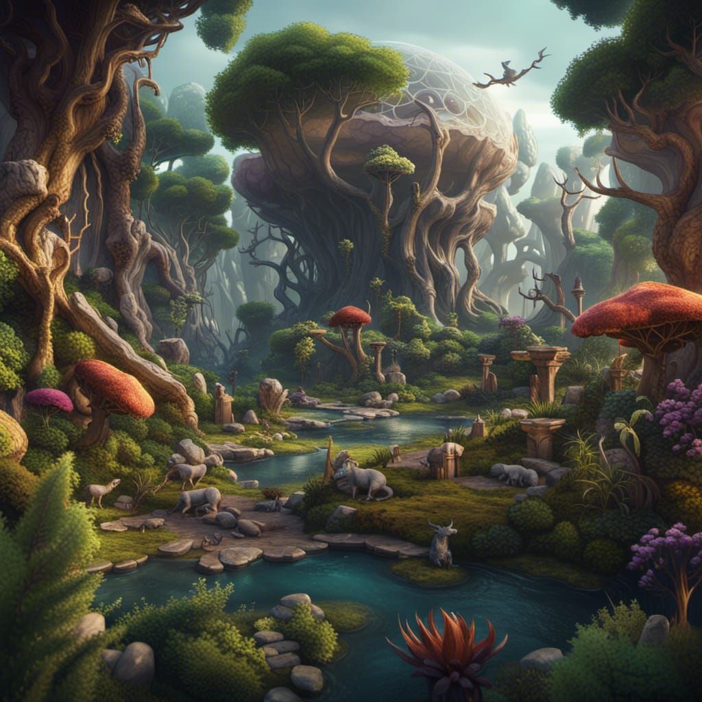 Lush Fantasy Biome Concept Art
