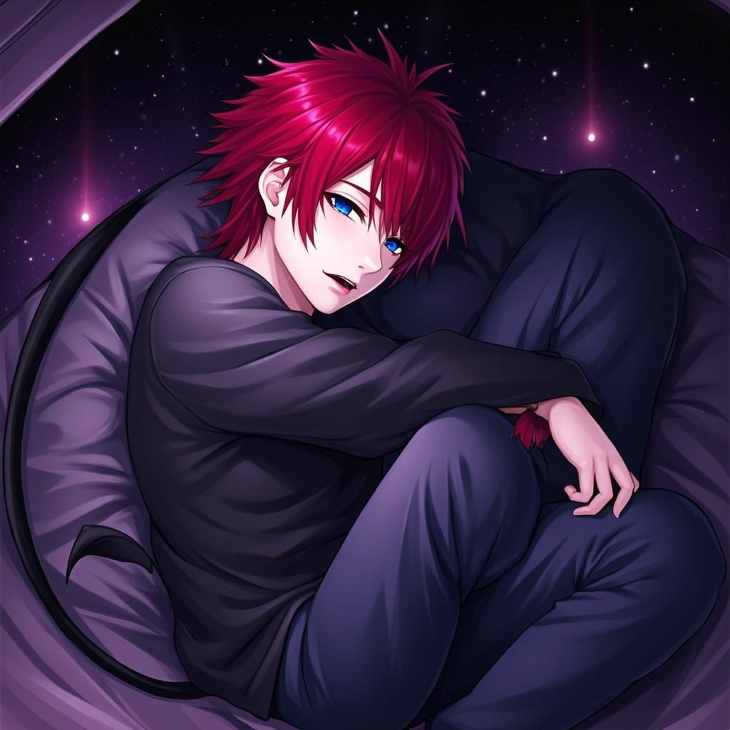 Emo Antichrist Asleep in Closet - Anime Horror Style