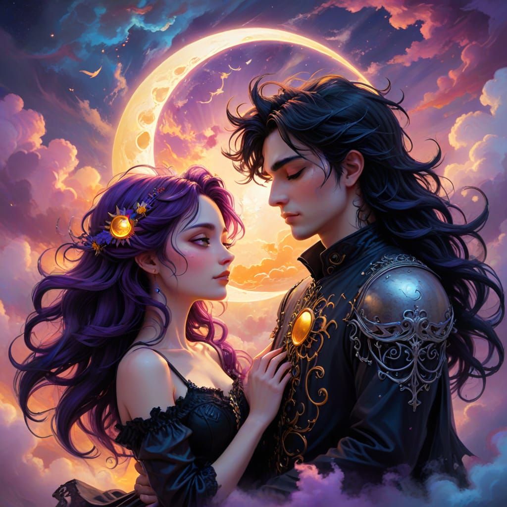 Moon and Sun in Whimsical Gothic Romance