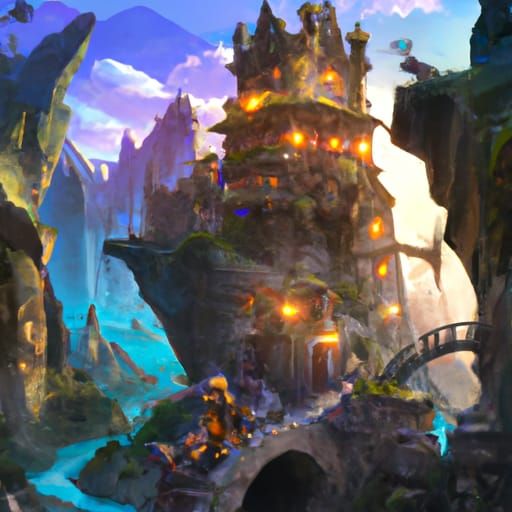 Sarrsan of Albussia Matte Painting in Unreal Engine