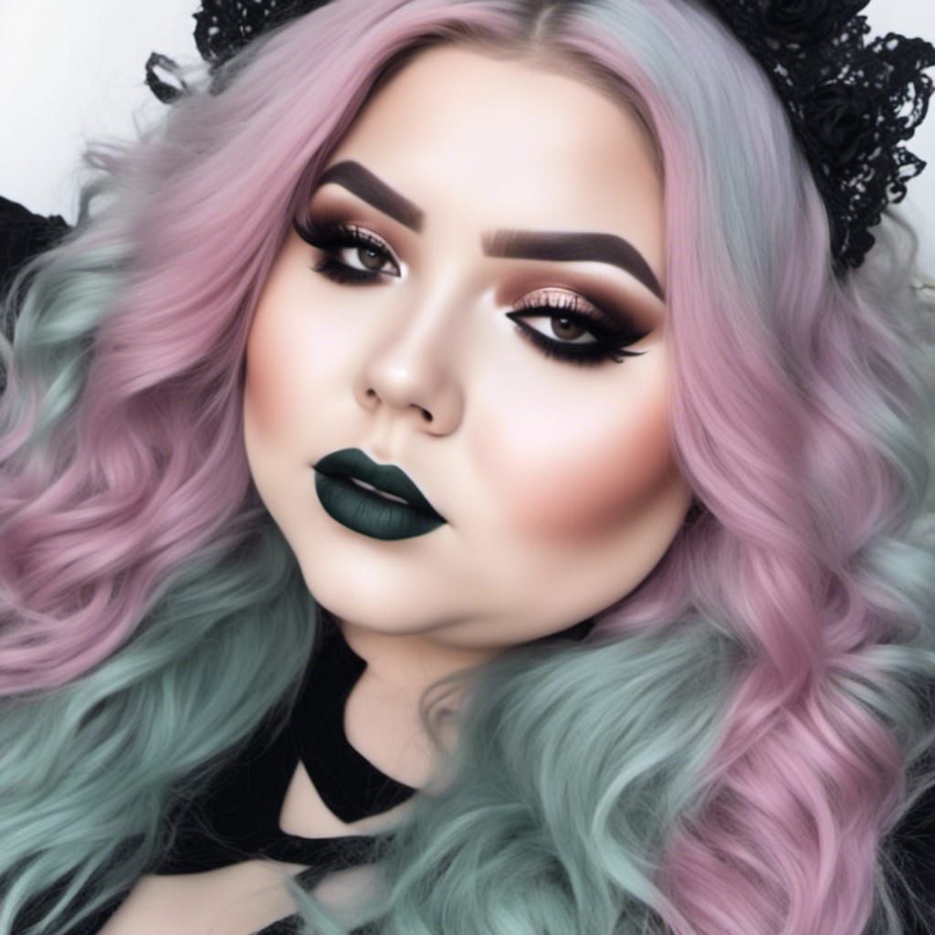 Gothic Pastel Portrait with Soft Lighting