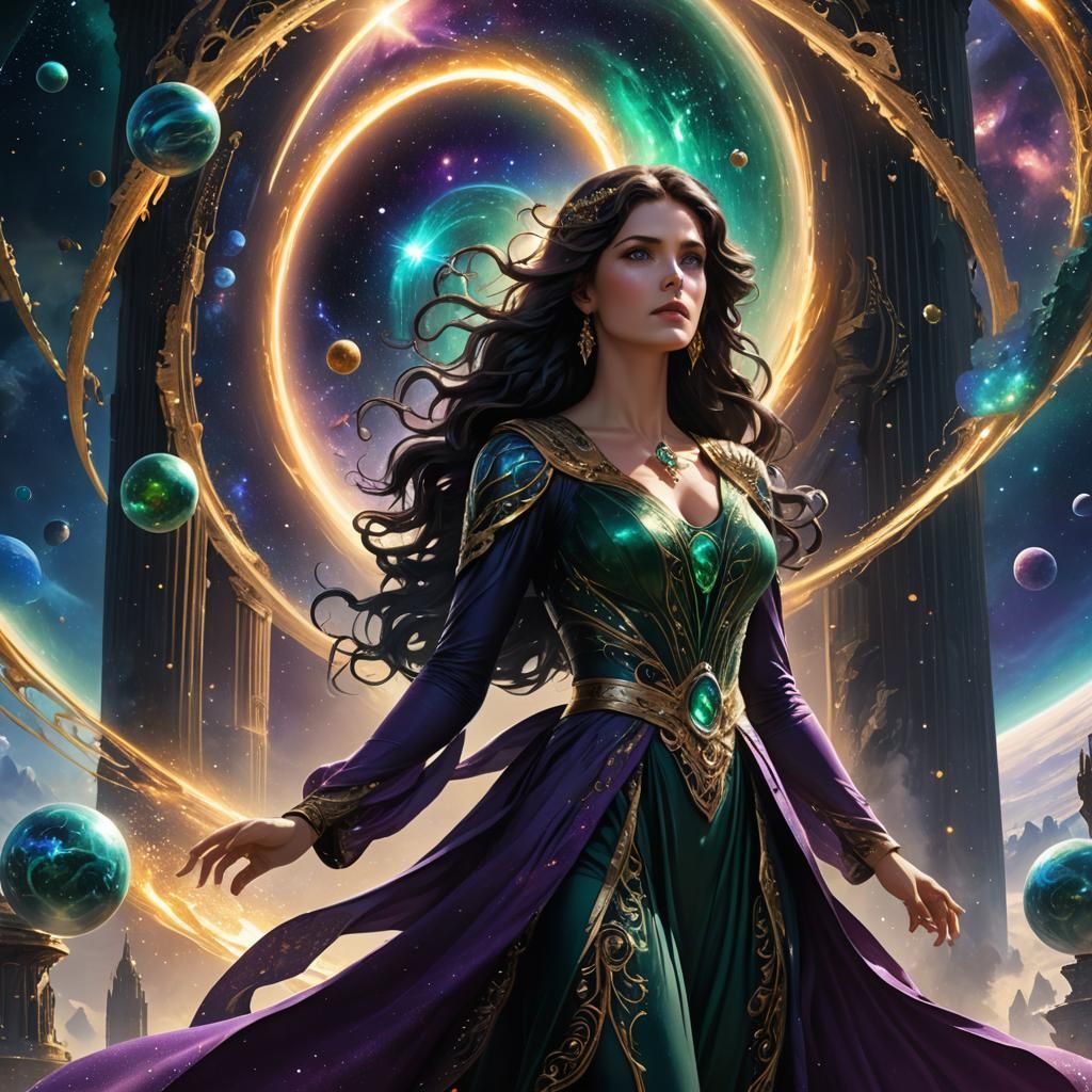 Goddess of Crystal Planets and Golden Magic