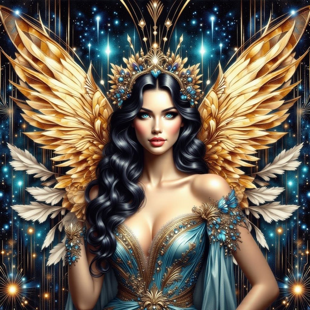 <lora:Beautiful women:0.5>
<lora:MixedMedia:1.0> front facin...