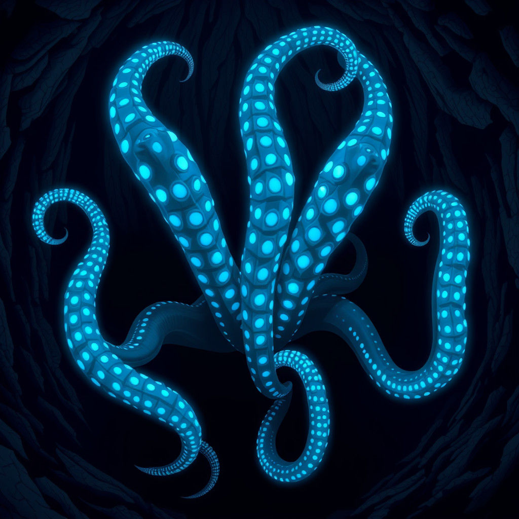 Bioluminescent Tentacles Emerge from Ocean Trench in Manga S...