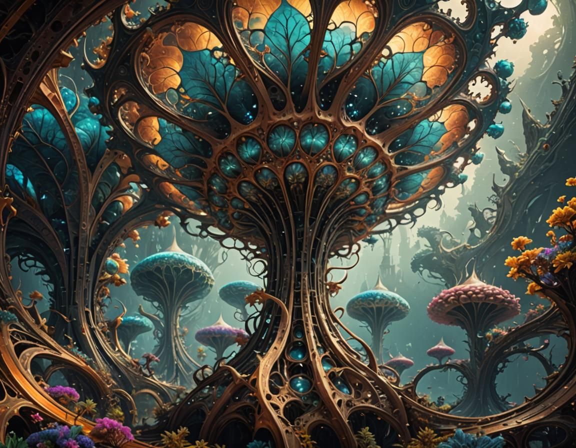 Exotic Fractal Elegance in an Alien World
