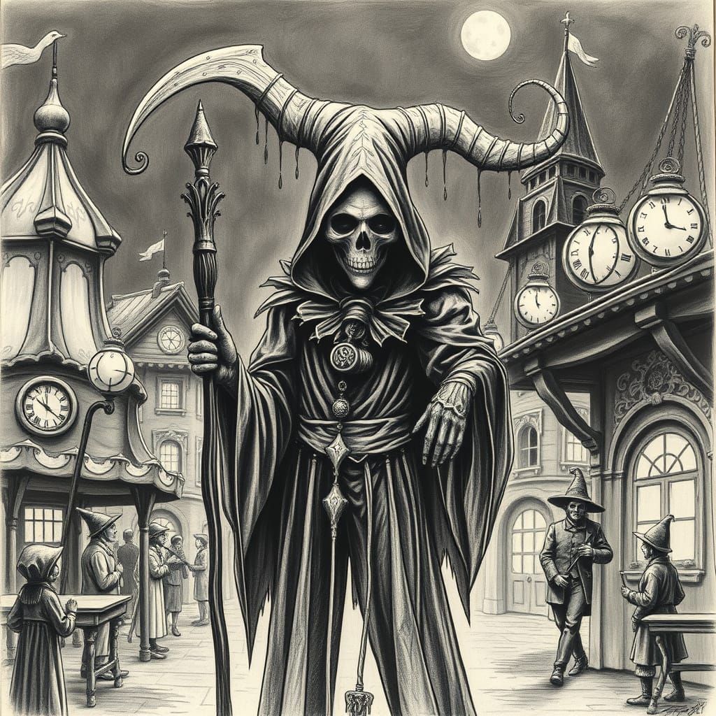 Dark Carnival Jester as Grim Reaper