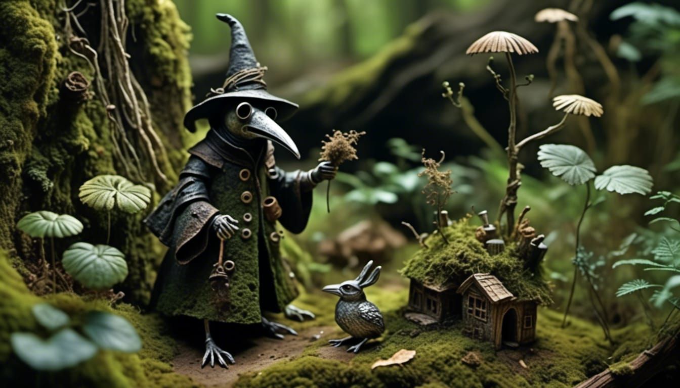 Moss-Crafted Guardian of the Forest Floor