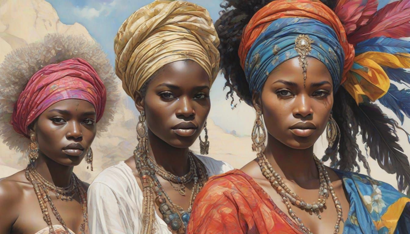 Surreal Africa Uprising in Vibrant Watercolour