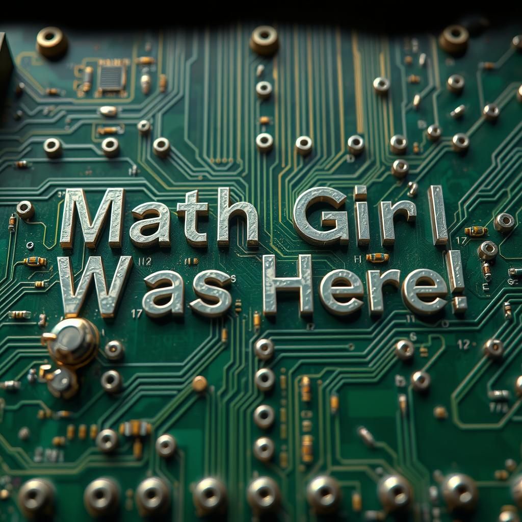 Detailed Circuit Board with Hidden Message