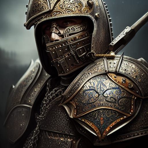 Valiant Saviour in Detailed Siege Armor