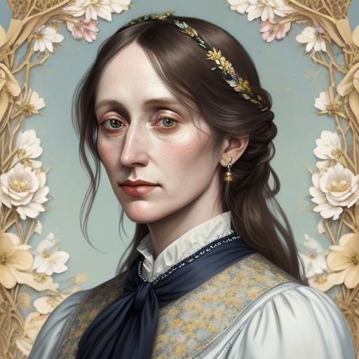 Virginia Woolf Portrait in 1850s Dress