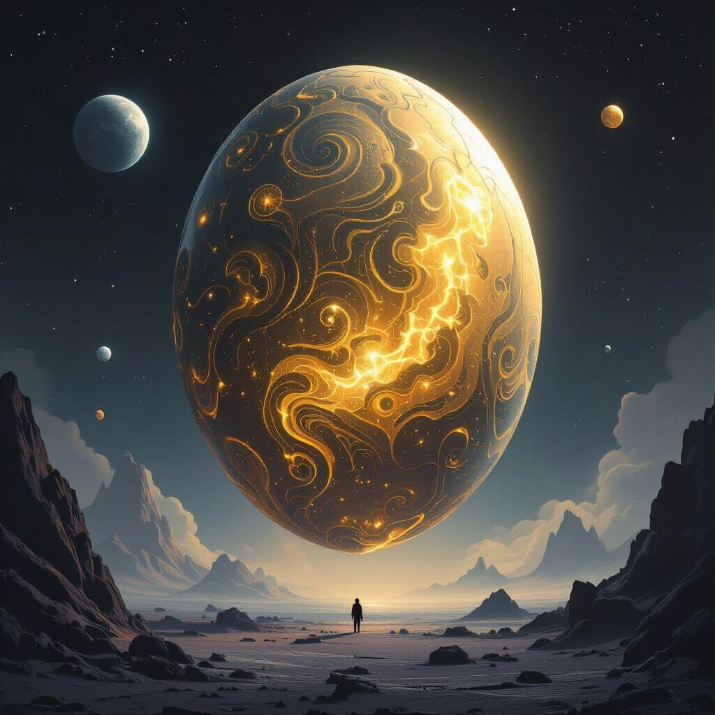 Moon-Sized Chrysalis Adrift in Deep Space