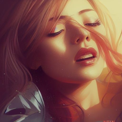 Keiko Kitagawa as Bodybuilder: Digital Art Portrait