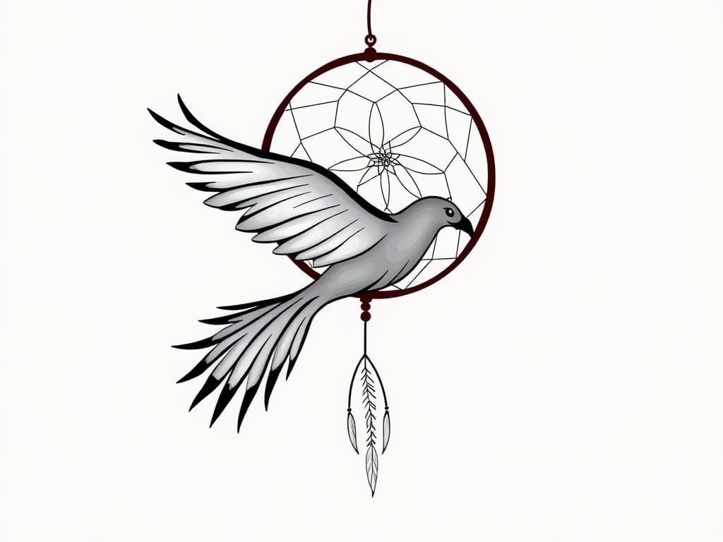 Abstract Eagle in Flight as Minimalist Fumage Art