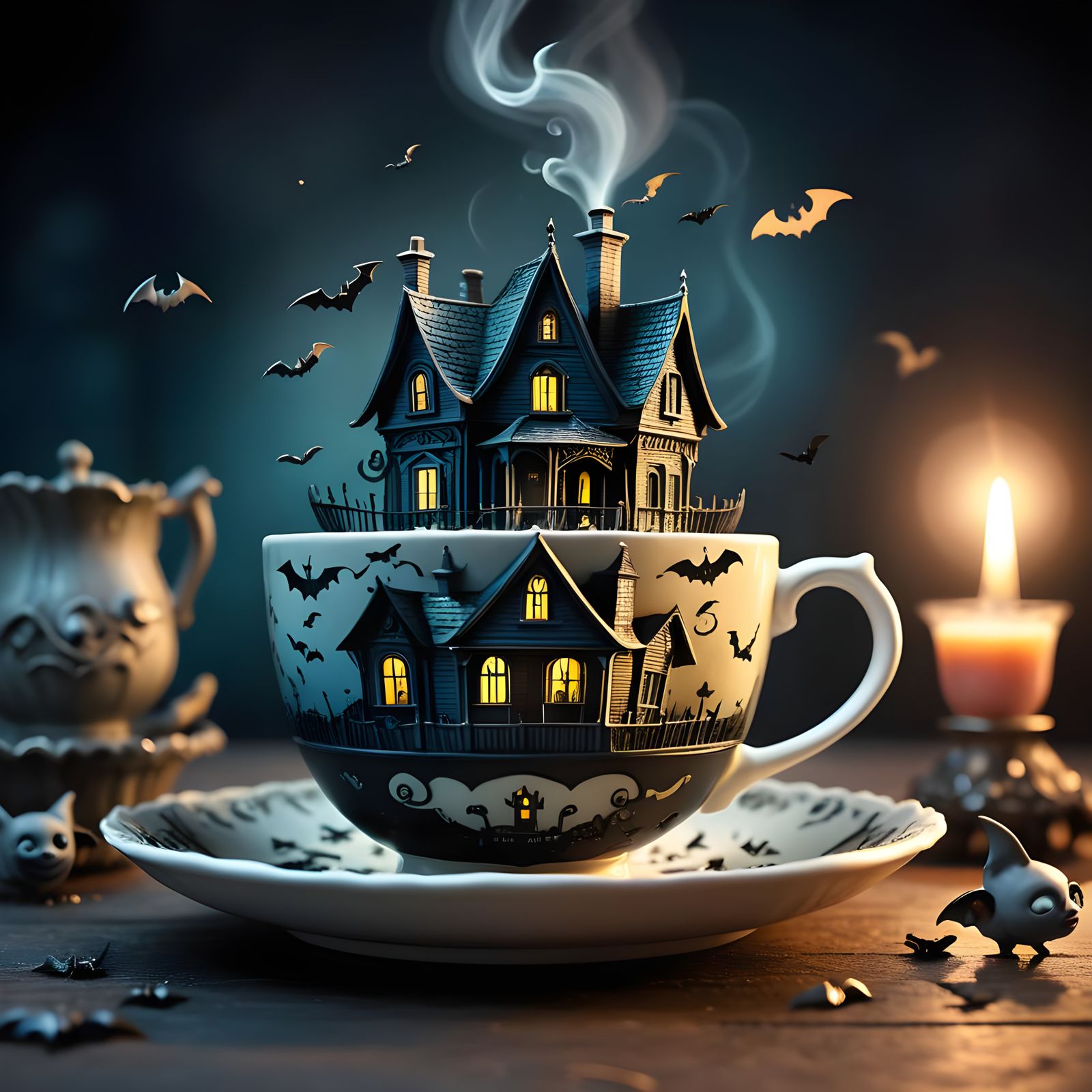 Addams Family Teacup: A Dark Tale in 3D