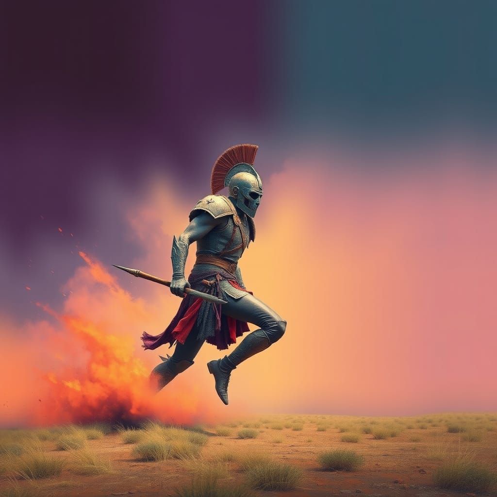 Hyperrealistic Warrior Machine in Digital Art Style