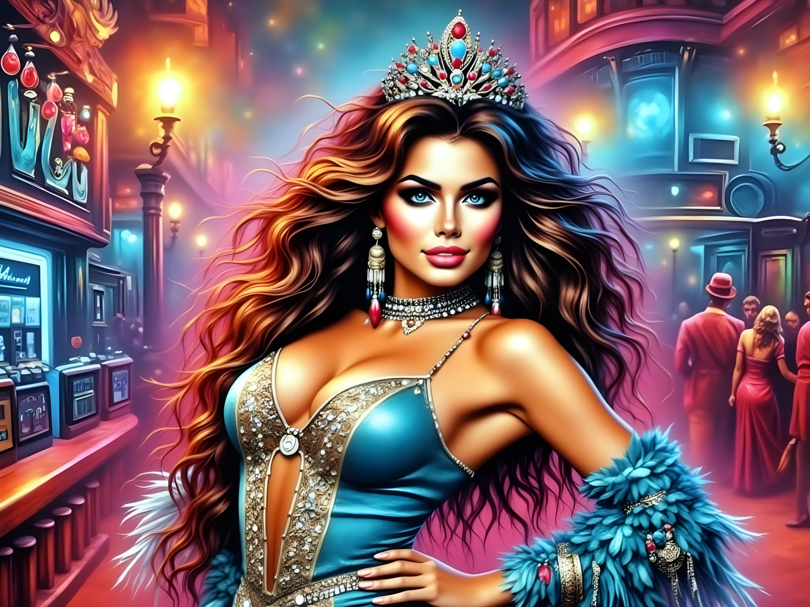 Raquel Welch as Las Vegas Showgirl in 1970s Style