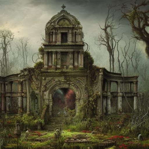 abandoned cemetery crypts mausoleums