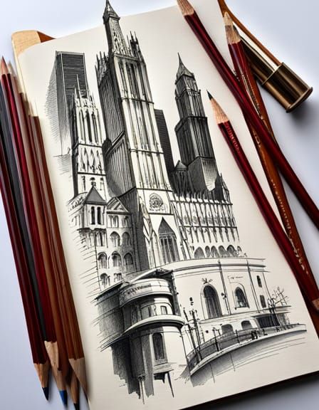 An artists sketch book