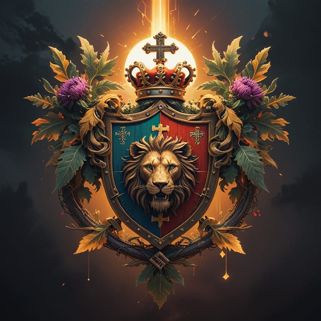 Majestic Livingston Family Crest: Harmony of Scottish, Swedi...