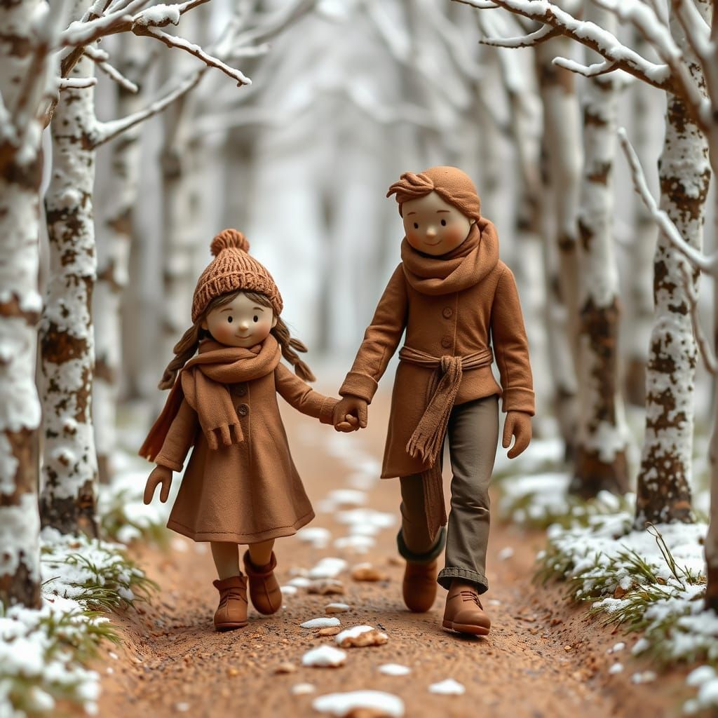 Terracotta Family Walk in Winter Wonderland
