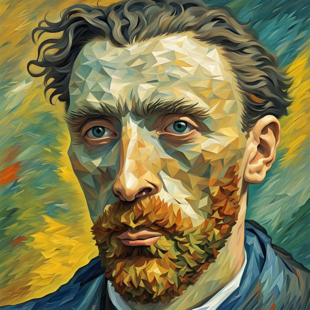 Abstract Portrait in Post-Impressionist Style