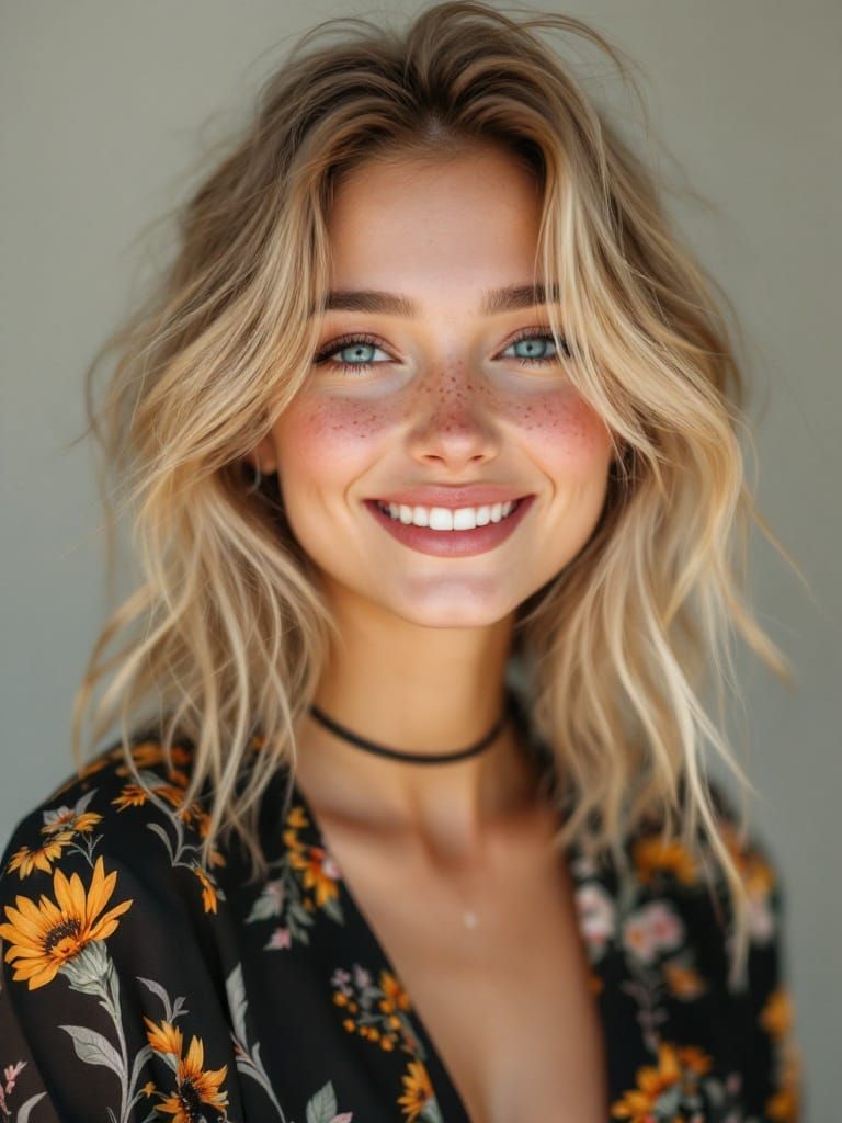 Elegant Young Woman with Radiant Charm