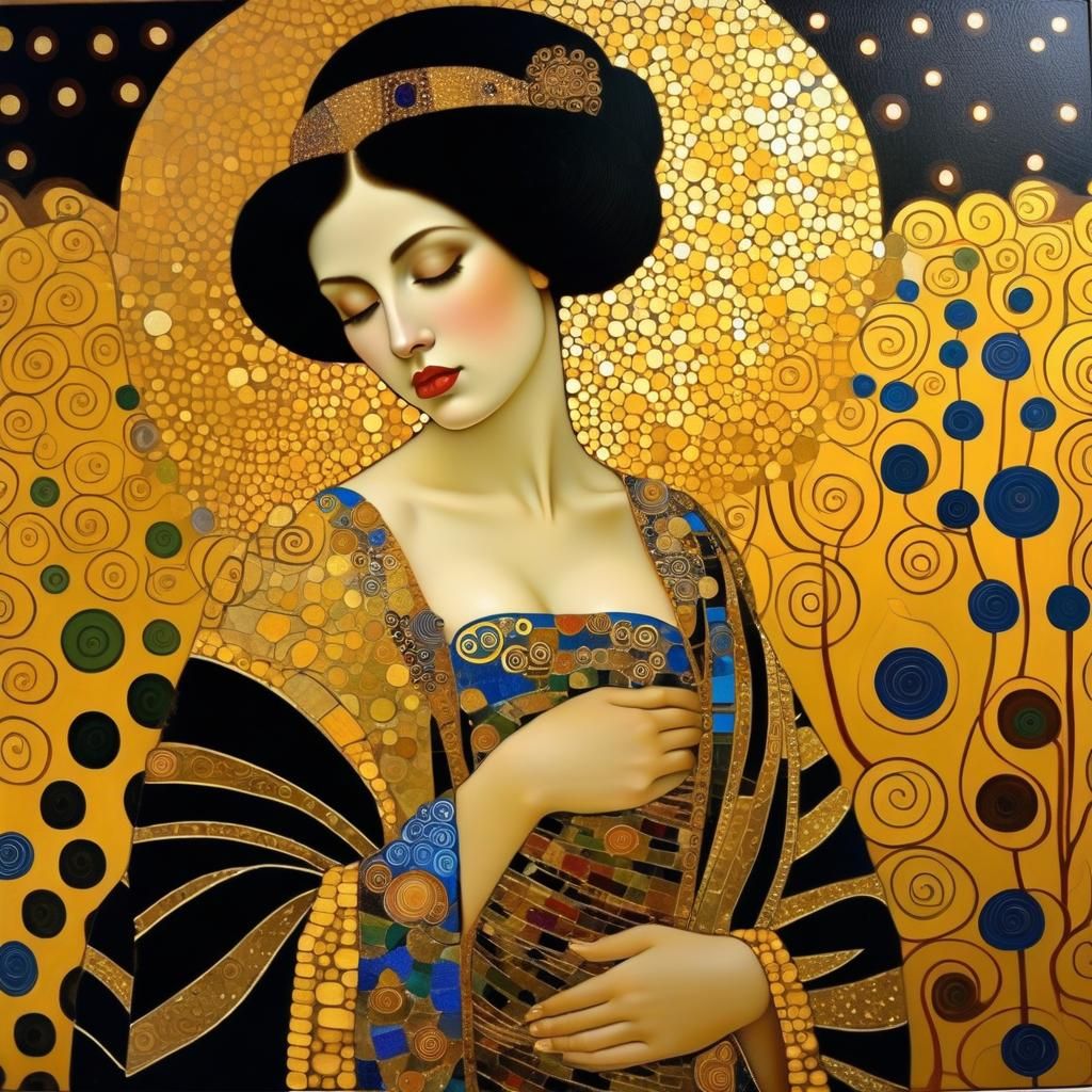 Artwork in the Style of Gustav Klimt