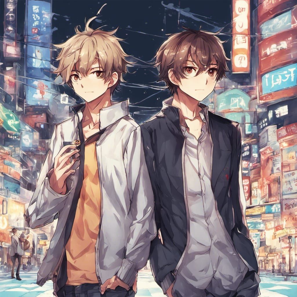 Contrasting Anime Boys with Different Personalities