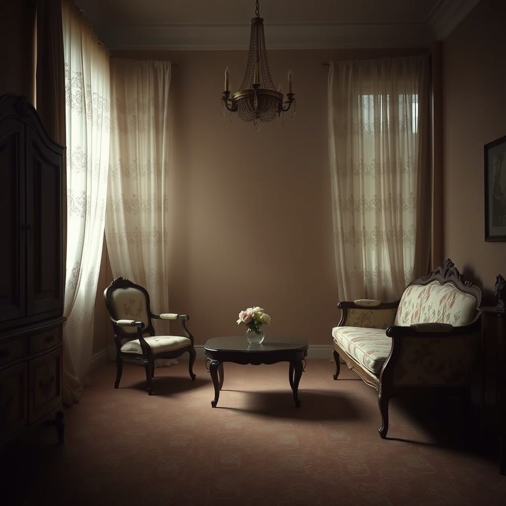 Melancholic Abandoned Room in Hyper-Realistic Style