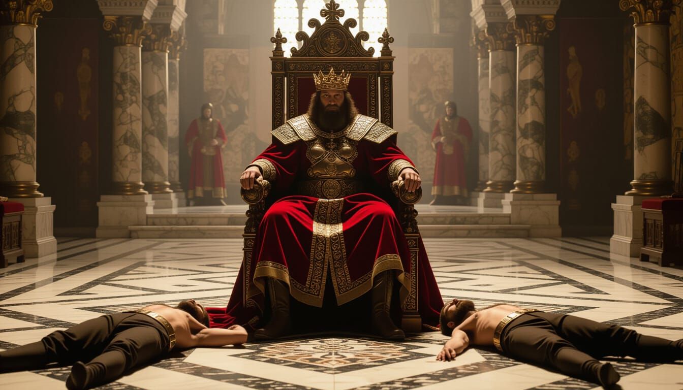 King Constantine: A Byzantine Scene in the Style of Rembrand...