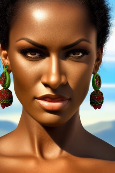 Hyperdetailed Portrait of a Jade Warrior