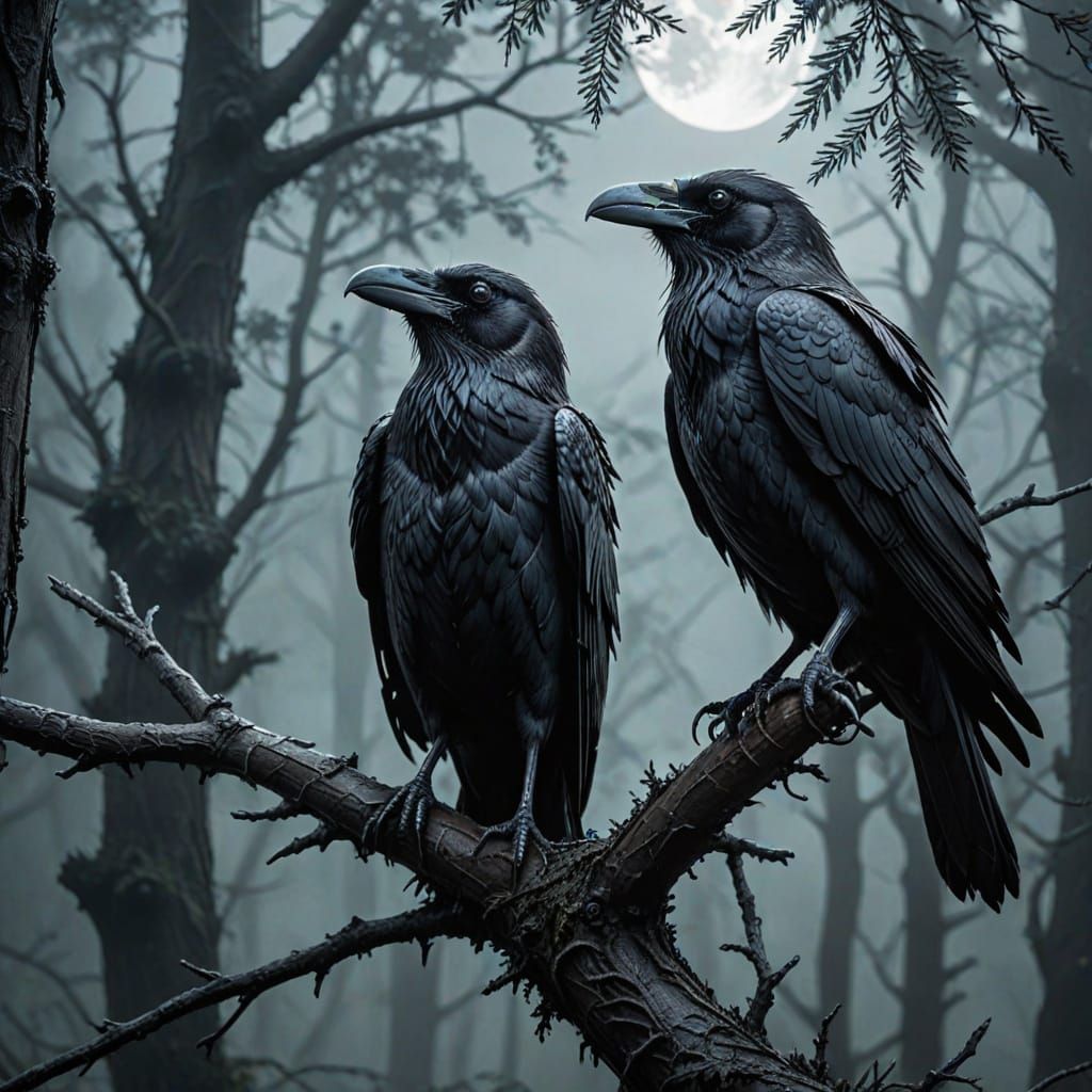 Iron Ravens in Gothic Dark Fantasy Art