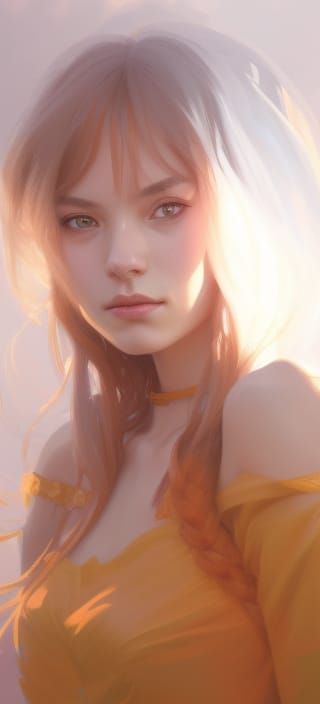 Detailed Portrait of a Cute Girl in Digital Art Style