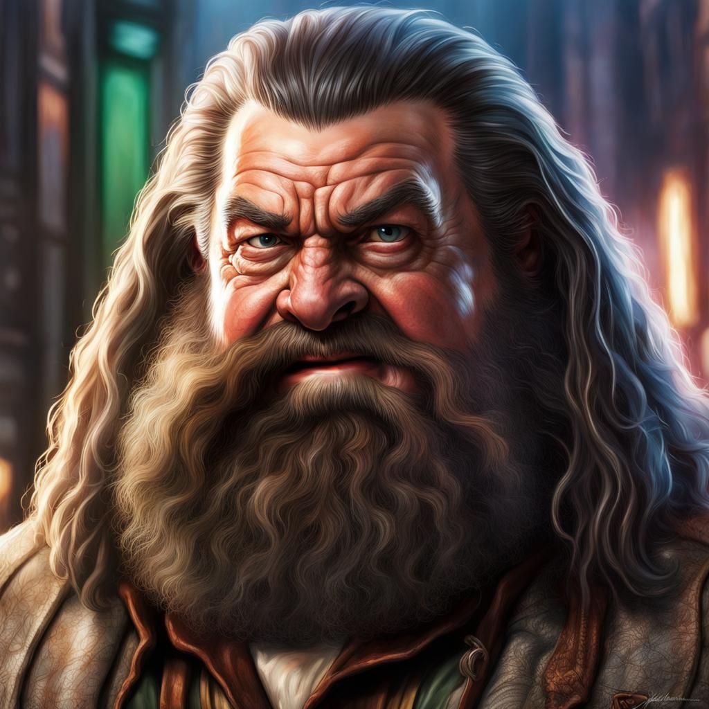 Hyperrealistic Hagrid Spider-Man Splash Art