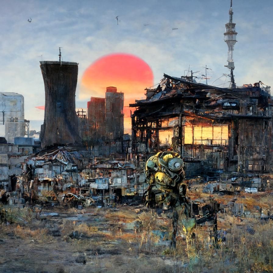Post-Apocalyptic Tokyo Sunset Concept Art