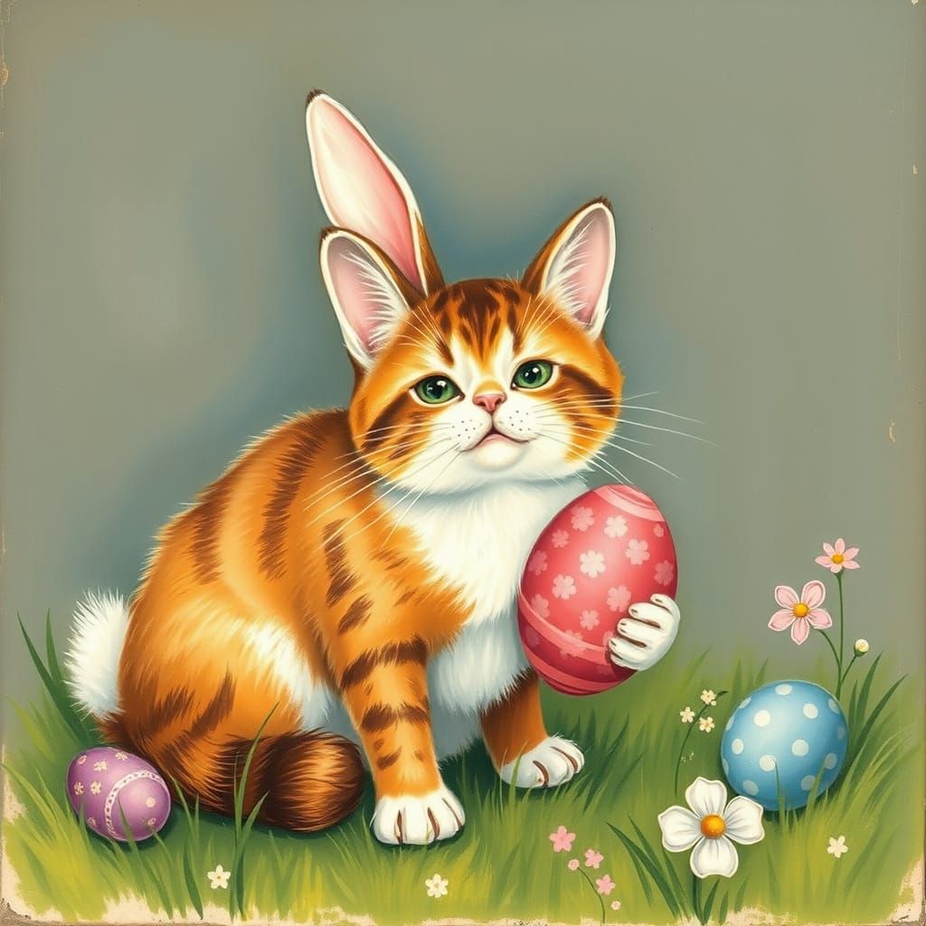 Epic fail Easter Bunny cat
