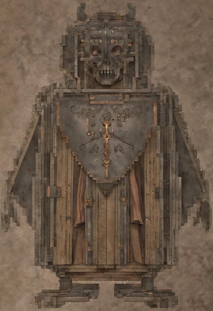 Medieval Iron Maiden Outfit, Anime Style, 8K