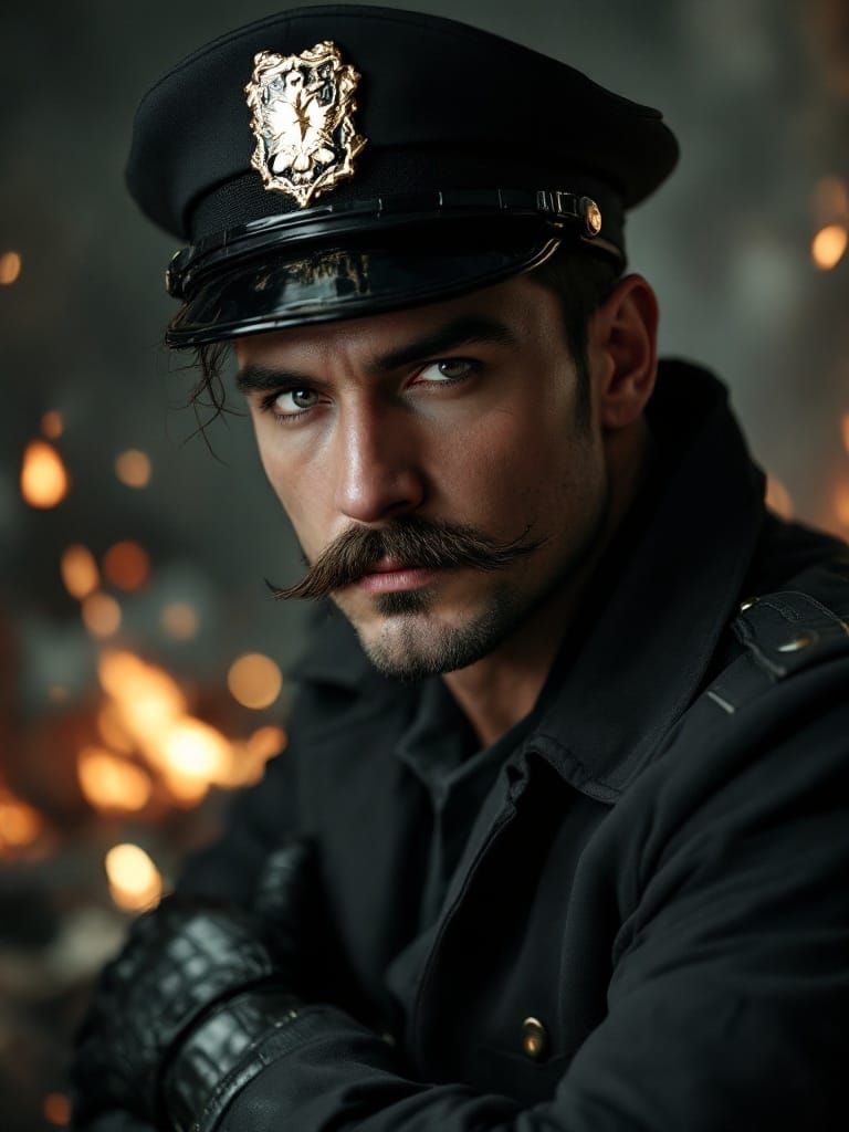 Vintage Cop in Chaos, Dark and Handsome
