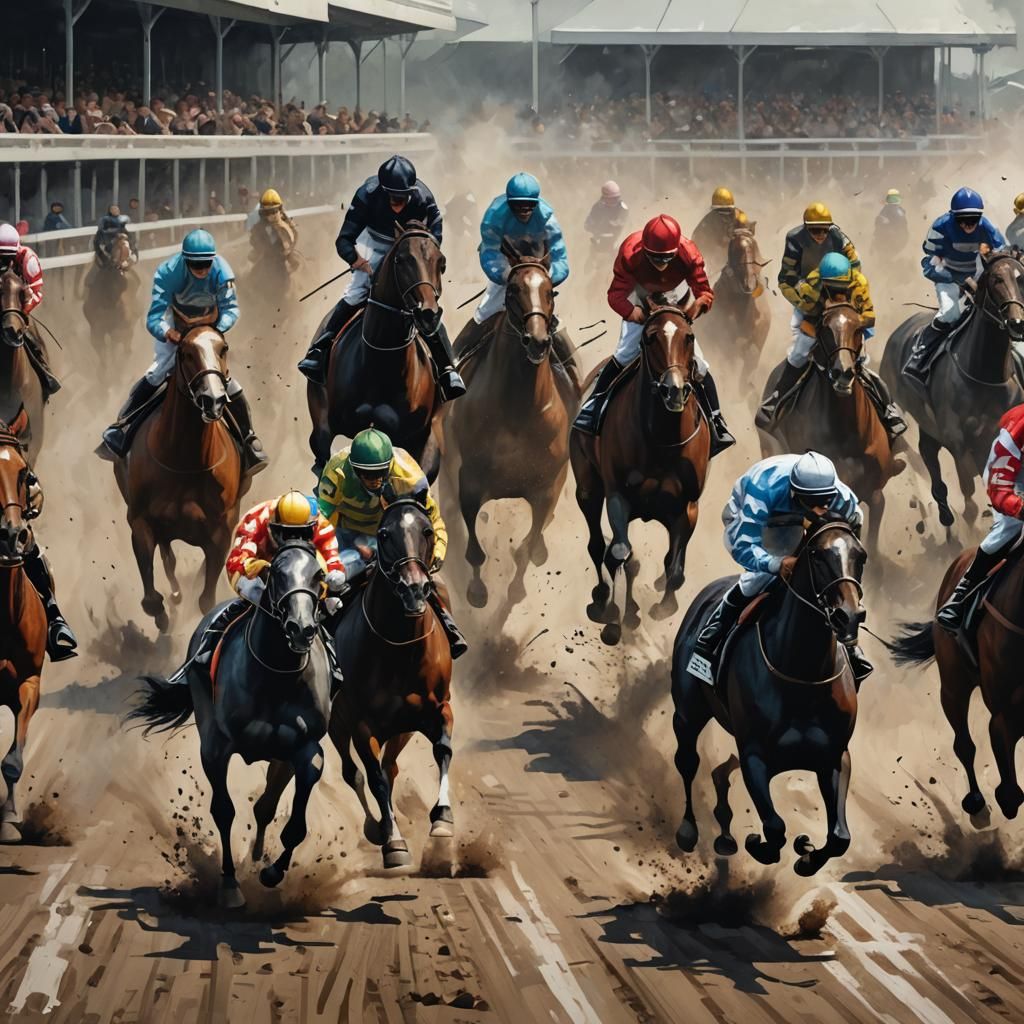 Sinister Horse Race Art by Greg Rutkowski