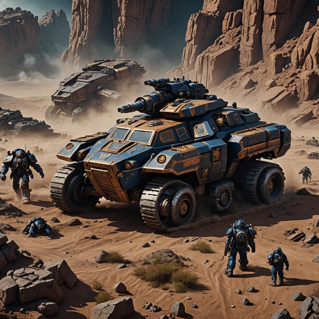 Futuristic Space Marine Combat Vehicle