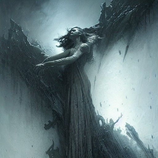 Eerie Banshee in Gothic Horror Style