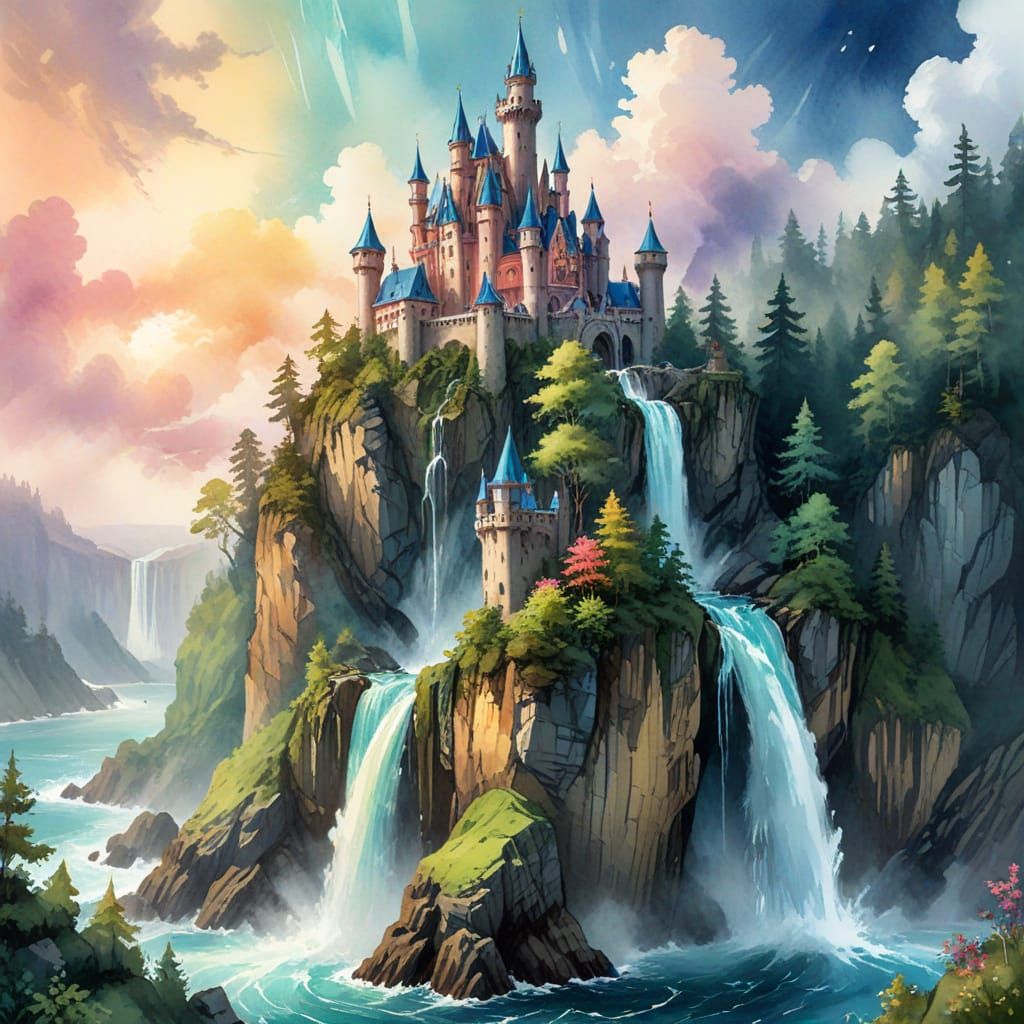 Enchanted Watercolor Fantasy Realm