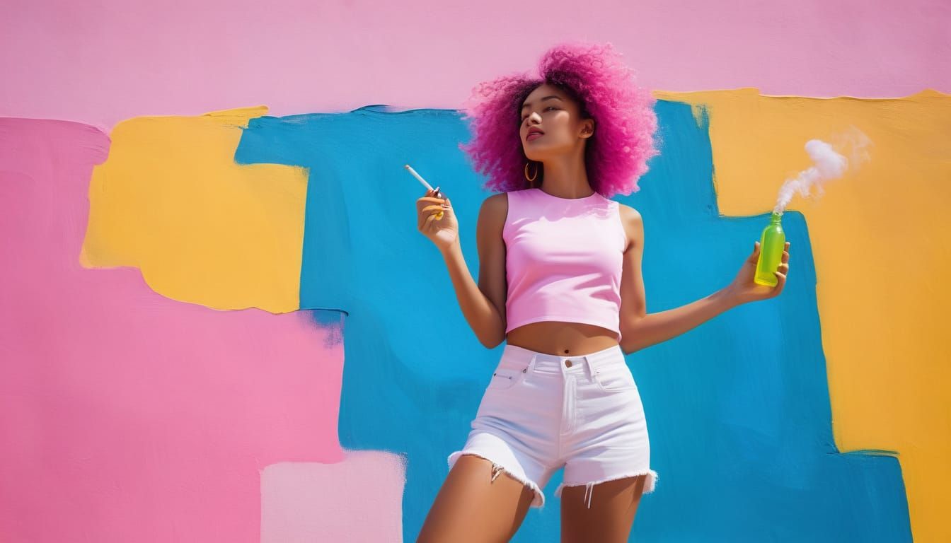 Vibrant Woman in Yellow Emanates Confidence and Joy